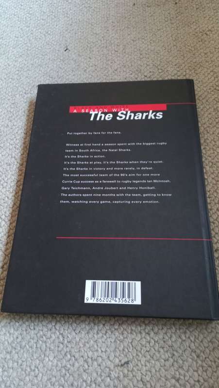 " BLACK & WHITE A SEASON WITH THE SHARKS " SIGNED BY LEGEND PIETER MULLER !!!